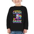 I'm Ready To Crush 3rd Grade Back To School Dancing Unicorn Graphic Toddler Long Sleeve Tee