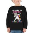 I'm Ready To Crush Kindergarten Unicorn Back To School Graphic Toddler Long Sleeve Tee I'm Ready To Crush Kindergarten Unicorn Back To School Graphic Toddler Long Sleeve Tee