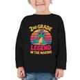 Kids 2nd Grade Dragon Boys Girls Back To School Graphic Toddler Long Sleeve Tee