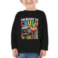 Kids I'm Ready To Crush 1st Grade Shirt Back To School Boy Graphic Toddler Long Sleeve Tee Kids I'm Ready To Crush 1st Grade Shirt Back To School Boy Graphic Toddler Long Sleeve Tee
