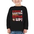 Kindergarten Batter Up Back To School Baseball Player Boys Graphic Toddler Long Sleeve Tee Kindergarten Batter Up Back To School Baseball Player Boys Graphic Toddler Long Sleeve Tee