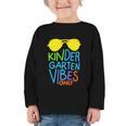Kindergarten Vibes Only Glow Sunglasses Back To School Graphic Toddler Long Sleeve Tee Kindergarten Vibes Only Glow Sunglasses Back To School Graphic Toddler Long Sleeve Tee