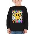 Kindergarten Vibes Smile Face Back To School Kinder Girl Kid Graphic Toddler Long Sleeve Tee