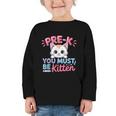 Kitten Back To School Girls Preschool Cat Lover Graphic Toddler Long Sleeve Tee Kitten Back To School Girls Preschool Cat Lover Graphic Toddler Long Sleeve Tee