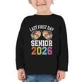 My Last First Day Class Of 2026 Senior Day Back To School Graphic Toddler Long Sleeve Tee