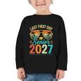 Last First Day Senior 2027 Back To School Students Tee Graphic Toddler Long Sleeve Tee