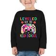 Leveled Up To High School Gaming Fun Back To School Tie Dye Graphic Toddler Long Sleeve Tee