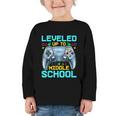 Leveled Up To Middle School Video Gamer Back To School Boys Graphic Toddler Long Sleeve Tee Leveled Up To Middle School Video Gamer Back To School Boys Graphic Toddler Long Sleeve Tee