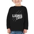 Lions Cheer Back To School Cheerleading Team Spirit Graphic Toddler Long Sleeve Tee Lions Cheer Back To School Cheerleading Team Spirit Graphic Toddler Long Sleeve Tee