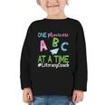 Literacy Coach Phoneme ABC Appreciation Back To School Graphic Toddler Long Sleeve Tee Literacy Coach Phoneme ABC Appreciation Back To School Graphic Toddler Long Sleeve Tee