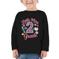 Little Miss 2nd Grade Grader Girls 1st Day Back To School Graphic Toddler Long Sleeve Tee