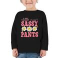 Little Miss Sassy Pants Back To School Girls Graphic Toddler Long Sleeve Tee