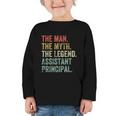 Man Myth The Legend Assistant Principal Dad Back To School Graphic Toddler Long Sleeve Tee Man Myth The Legend Assistant Principal Dad Back To School Graphic Toddler Long Sleeve Tee