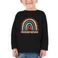 Math Interventionist Rainbow Appreciation Day Back To School Graphic Toddler Long Sleeve Tee