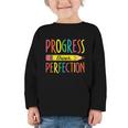 Motivational Quotes Back To School Progress Over Perfection Graphic Toddler Long Sleeve Tee Motivational Quotes Back To School Progress Over Perfection Graphic Toddler Long Sleeve Tee