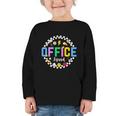 Office Squad Back To School Happy First Day Of School Graphic Toddler Long Sleeve Tee
