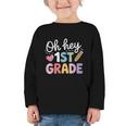 Oh Hey 1st Grade Back To School Cute Pencil Graphic Graphic Toddler Long Sleeve Tee Oh Hey 1st Grade Back To School Cute Pencil Graphic Graphic Toddler Long Sleeve Tee