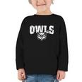 Owls Back To School Spirit Graphic Toddler Long Sleeve Tee Owls Back To School Spirit Graphic Toddler Long Sleeve Tee