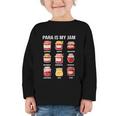 Parateaching Para Is My Jam Back To School For Paraeducator Graphic Toddler Long Sleeve Tee