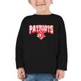 Patriots Back To School Spirit R Graphic Toddler Long Sleeve Tee