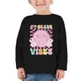 Pink 4th Grade Vibes Smile Face Back To School Fourth Grade Graphic Toddler Long Sleeve Tee Pink 4th Grade Vibes Smile Face Back To School Fourth Grade Graphic Toddler Long Sleeve Tee