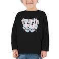 Preppy Fourth Grade Back To School Coquette 4th Grade Graphic Toddler Long Sleeve Tee