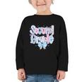 Preppy Second Grade First Day Back To School 2nd Grade Bow Graphic Toddler Long Sleeve Tee