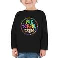Preschool Crew Team Back To School First Day Of School Graphic Toddler Long Sleeve Tee