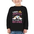 Princess Going To 4th Grade Tee For Girls Back To School Graphic Toddler Long Sleeve Tee