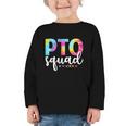 Pto Squad Groovy Back To School Women Appreciation Graphic Toddler Long Sleeve Tee