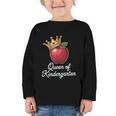 Queen Of Kindergarten Graduation Back To School Girl Graphic Toddler Long Sleeve Tee