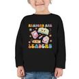 Readers Are Leaders Book Lover Back To School Groovy Girls Graphic Toddler Long Sleeve Tee