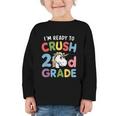 Im Ready To Crush 2nd Grade Boy Unicorn Back To School Graphic Toddler Long Sleeve Tee Im Ready To Crush 2nd Grade Boy Unicorn Back To School Graphic Toddler Long Sleeve Tee