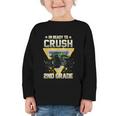 Ready To Crush 2nd Grade Monster Truck Boy Back To School Graphic Toddler Long Sleeve Tee Ready To Crush 2nd Grade Monster Truck Boy Back To School Graphic Toddler Long Sleeve Tee
