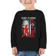 Ready To Crush Second Grade Soccer USA Flag Back To School Graphic Toddler Long Sleeve Tee