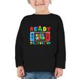 Retro Back To School Kindergarten Ready To Level Up Gamer Graphic Toddler Long Sleeve Tee Retro Back To School Kindergarten Ready To Level Up Gamer Graphic Toddler Long Sleeve Tee