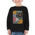 Retro Boho Flower Floral Back To School First Day Of School Graphic Toddler Long Sleeve Tee Retro Boho Flower Floral Back To School First Day Of School Graphic Toddler Long Sleeve Tee