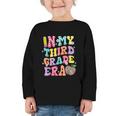 Retro Groovy In My Third Grade Era First Day Back To School Graphic Toddler Long Sleeve Tee Retro Groovy In My Third Grade Era First Day Back To School Graphic Toddler Long Sleeve Tee