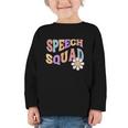 Retro Speech Squad Back To School Speech Therapist SLP Graphic Toddler Long Sleeve Tee Retro Speech Squad Back To School Speech Therapist SLP Graphic Toddler Long Sleeve Tee
