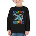 Roaring Into 2Nd Grade DinosaurRex Back To School Graphic Toddler Long Sleeve Tee
