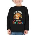 Roaring Into First Grade Lion 1st Grade Back To School Graphic Toddler Long Sleeve Tee Roaring Into First Grade Lion 1st Grade Back To School Graphic Toddler Long Sleeve Tee