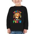 Roaring Into Pre-Kindergarten Lion Pre K Back To School Graphic Toddler Long Sleeve Tee