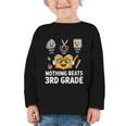 Rock Scissor Paper Nothing Beats 3rd Grade Back To School Graphic Toddler Long Sleeve Tee