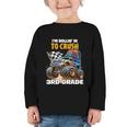Rollin Crush Monster Truck Back To School 3rd Grade Boys Graphic Toddler Long Sleeve Tee