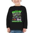 Rollin' Into Kindergarten Monster Truck Back To School Boys Graphic Toddler Long Sleeve Tee Rollin' Into Kindergarten Monster Truck Back To School Boys Graphic Toddler Long Sleeve Tee