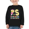 S Is For Sixth Grade Back To School Pencil Bow 6th Grade Kid Graphic Toddler Long Sleeve Tee S Is For Sixth Grade Back To School Pencil Bow 6th Grade Kid Graphic Toddler Long Sleeve Tee