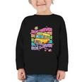 School Bus Driver Groovy Retro Back To School Graphic Toddler Long Sleeve Tee
