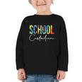 School Custodian Tie Dye Back To School For Women For Work Graphic Toddler Long Sleeve Tee School Custodian Tie Dye Back To School For Women For Work Graphic Toddler Long Sleeve Tee