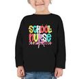 School Nurse Appreciation Day Coquette Bow Back To School Graphic Toddler Long Sleeve Tee School Nurse Appreciation Day Coquette Bow Back To School Graphic Toddler Long Sleeve Tee