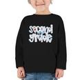 Second Grade Student Back To School Pastel Floral Bow Graphic Toddler Long Sleeve Tee